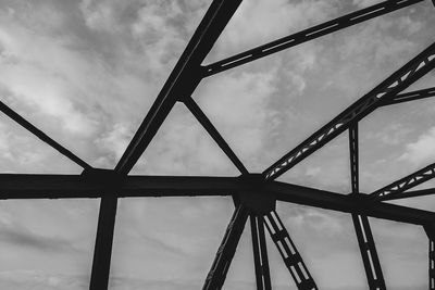 Low angle view of bridge against sky