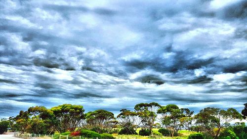 Low angle view of cloudy sky