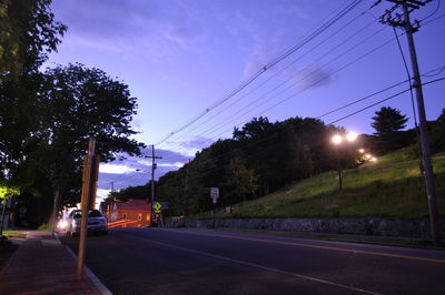 Country road at sunset