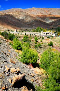 Scenic view of mountain against sky