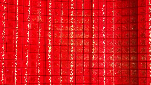 Full frame shot of red brick wall