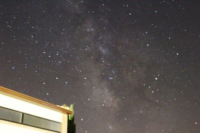 Low angle view of stars against sky at night