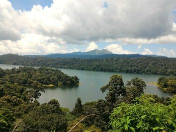 High angle view of lake