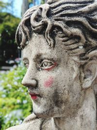 Close-up portrait of statue