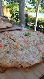 Close-up of bread on table