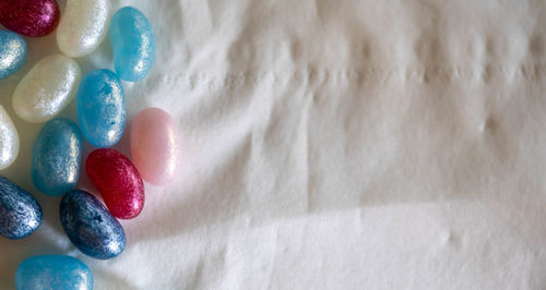 High angle view of multi colored candies