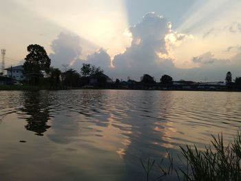 Reflection of clouds in water