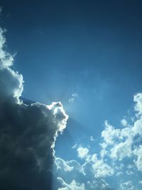 Low angle view of clouds in sky
