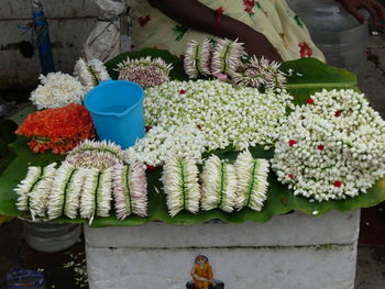 Potted plants for sale at market stall