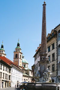 Low angle view of buildings in city