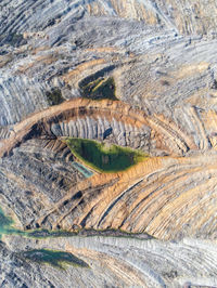 High angle view of land