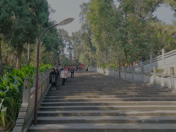 People walking on staircase