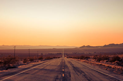 Driving into the sunset on route 66