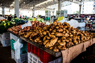 Close-up of food for sale at market