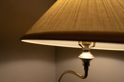 Close up of lamp in living room.