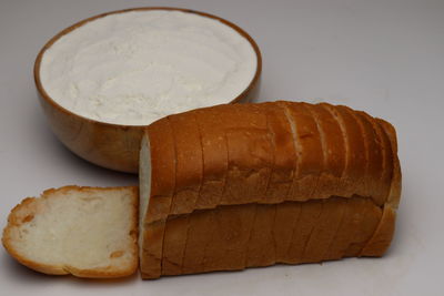 Close-up of bread on table