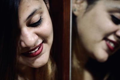 Close-up portrait of woman