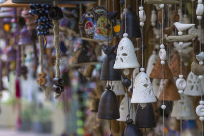 Close-up of clothes for sale at market