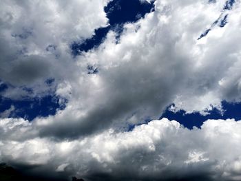 Low angle view of cloudy sky