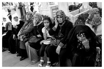 Group of people in market