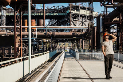 Worker standing at factory