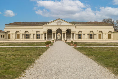 The beautiful facade of the famous palazzo te in mantua