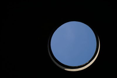 Low angle view of clear sky seen through arch