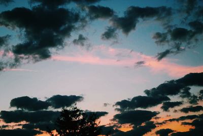 Low angle view of scenic sky