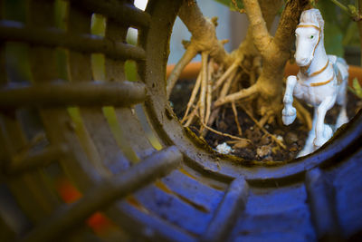 Close-up of rusty machine part