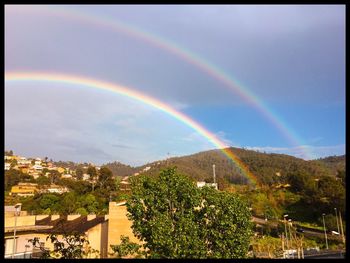 Rainbow over landscape