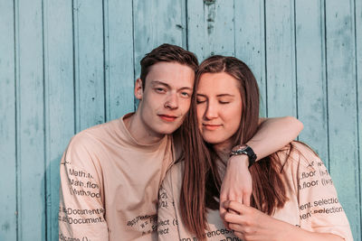 Portrait of a smiling young couple