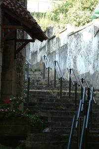 View of stairs leading to building