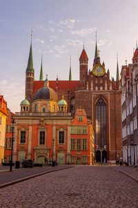 View of historic building against sky in city