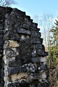 Low angle view of old ruins