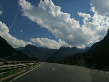 Country road along landscape