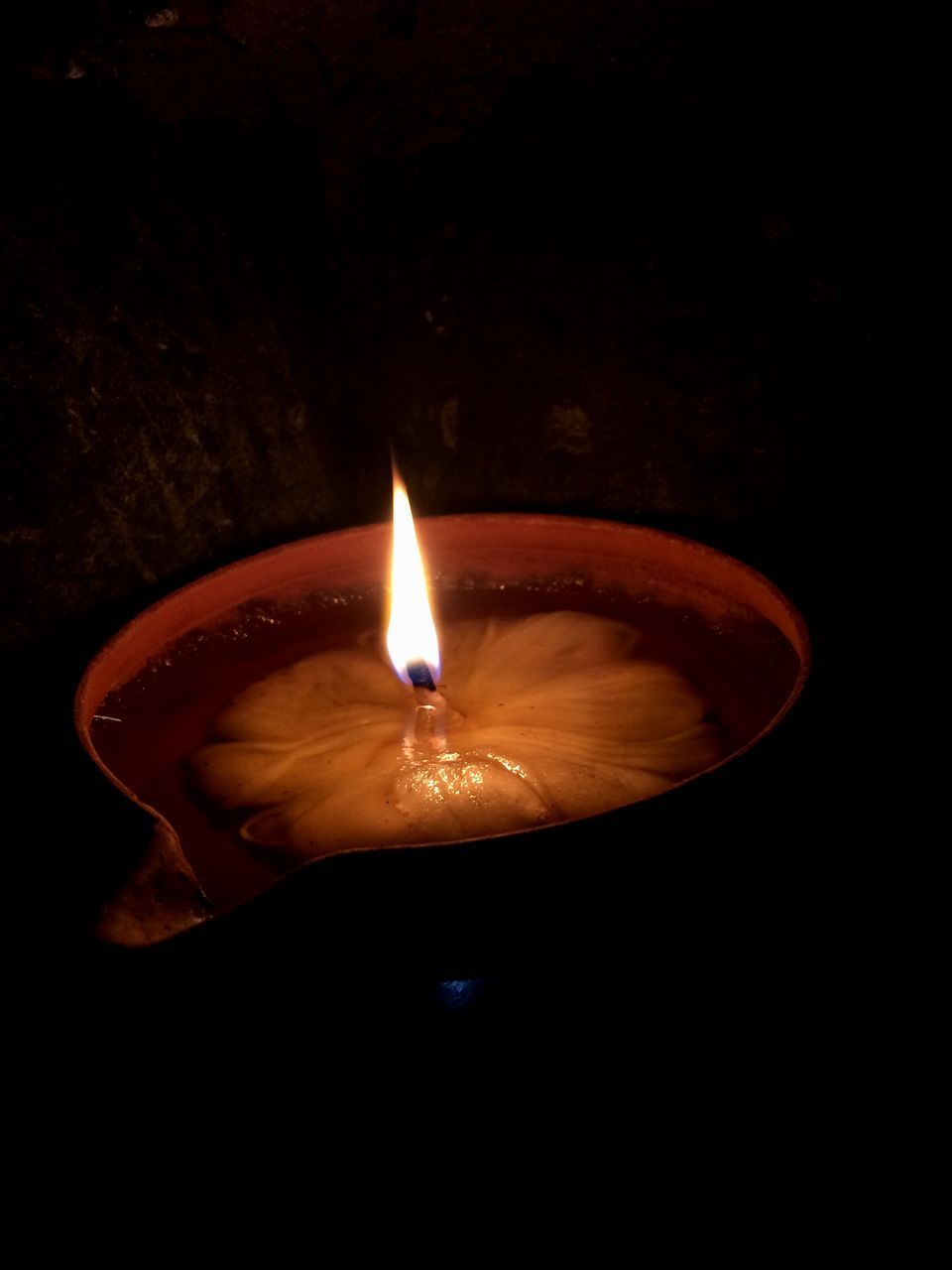 CLOSE-UP OF BURNING CANDLE