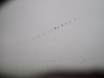 Full frame shot of raindrops on glass