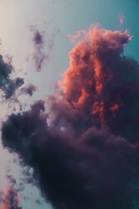 Low angle view of dramatic sky during sunset