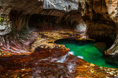 Pond at rock formation 