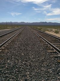 Surface level of railroad tracks