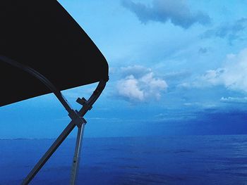 Low angle view of sea against sky