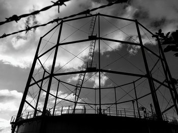 Low angle view of built structure against sky