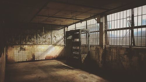 Interior of abandoned building