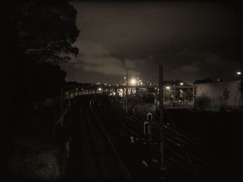 Illuminated city at night