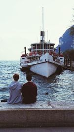 View of boats in sea