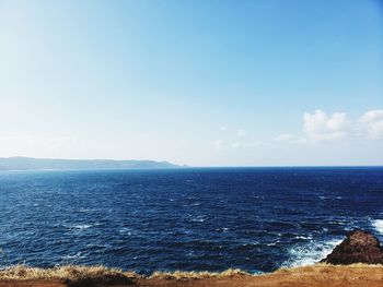 Scenic view of sea against sky