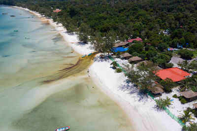 High angle view of swimming pool