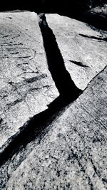 Shadow of sunlight on ground