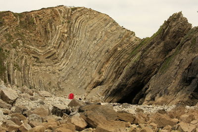 Scenic view of rocky beach