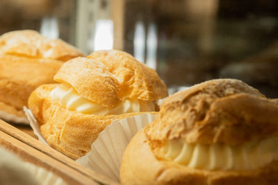 Close-up of dessert on table